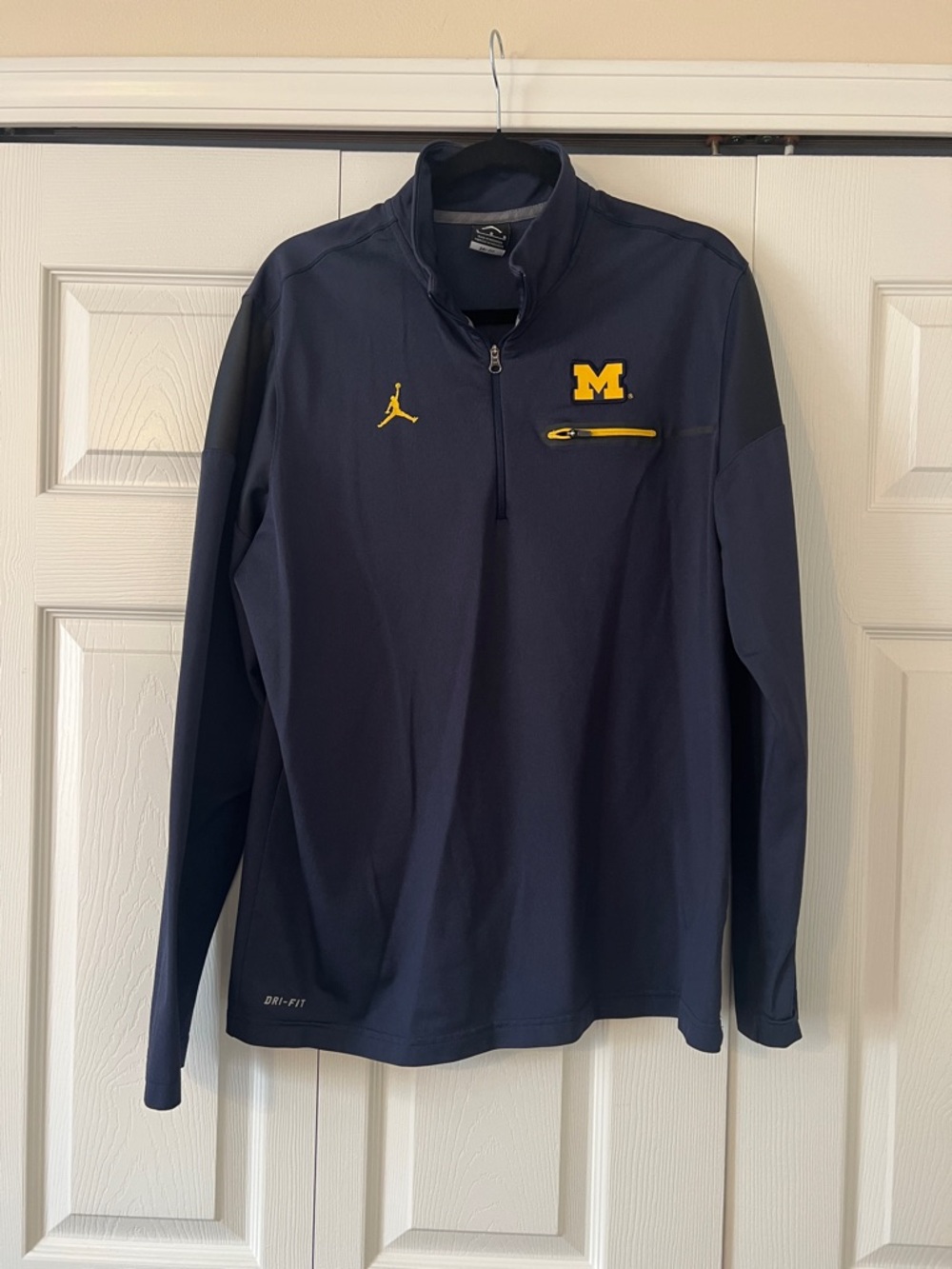 Nike Navy Pullover with Yellow Michigan Accents